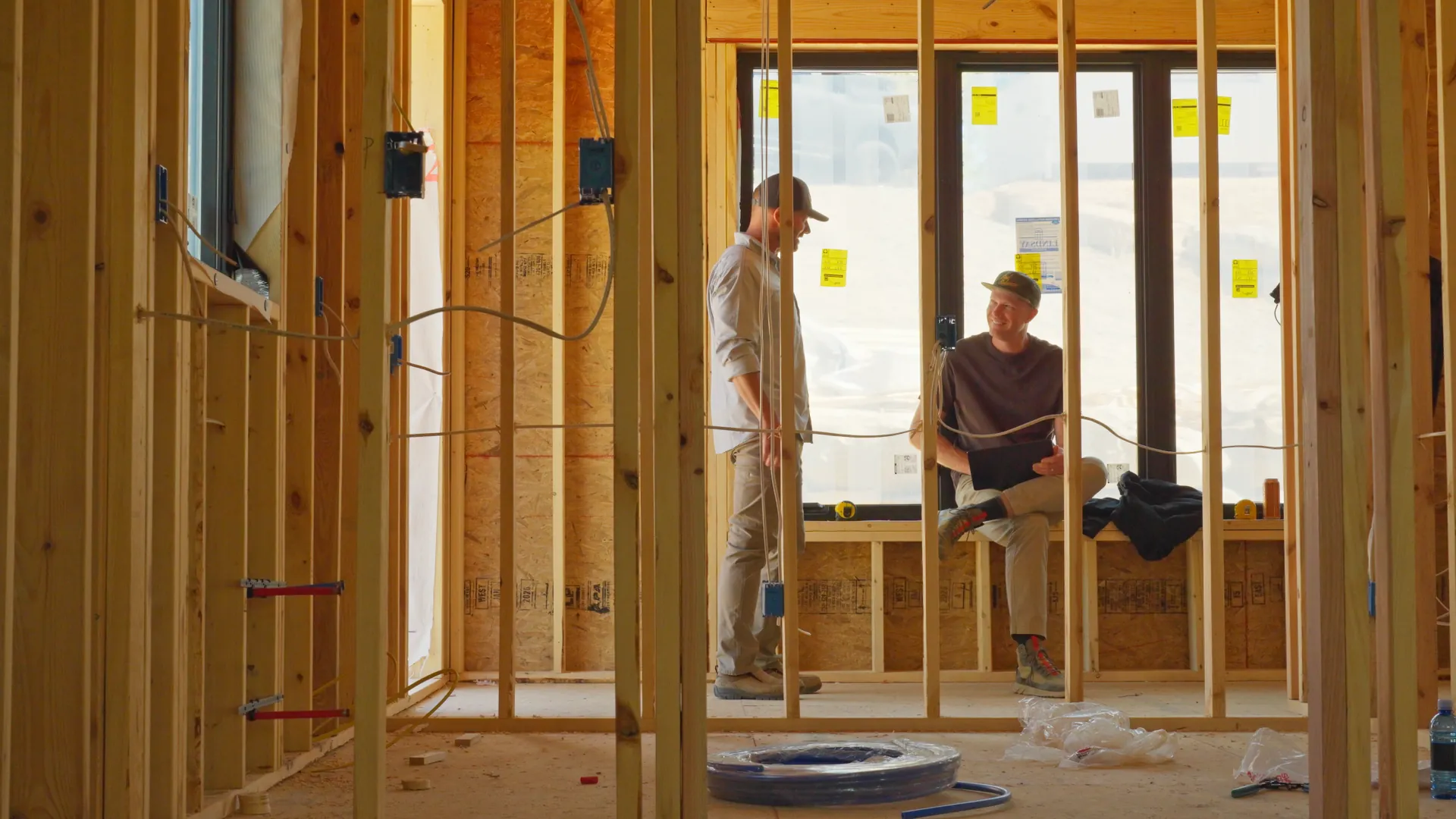Emerald Homes — inside a home under construction