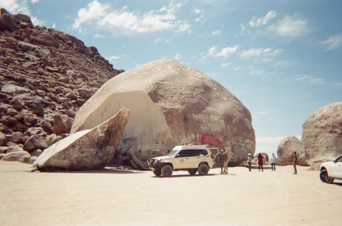 Spry — on location in the desert